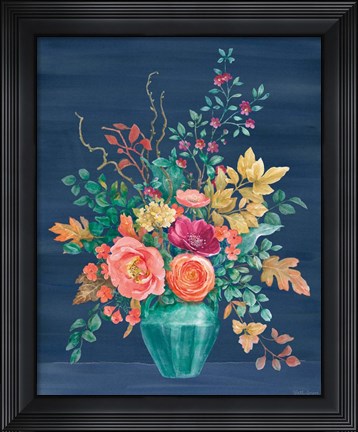 Framed Floral Drama III Print