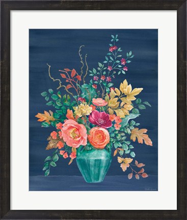 Framed Floral Drama III Print