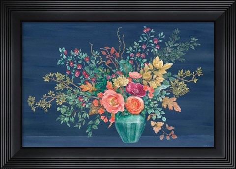 Framed Floral Drama I Print
