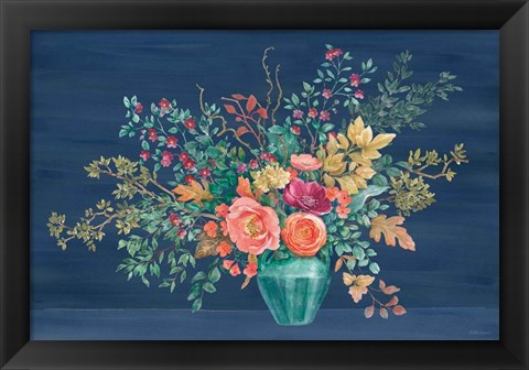 Framed Floral Drama I Print