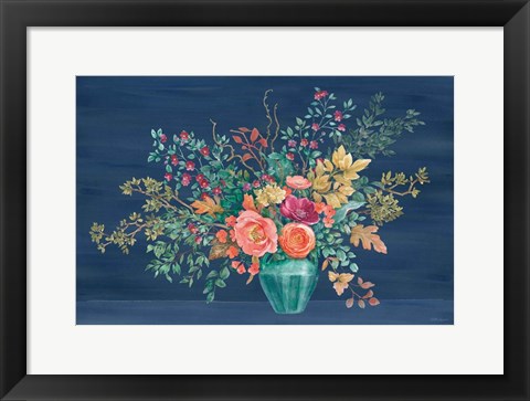 Framed Floral Drama I Print