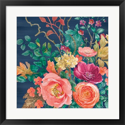 Framed Floral Drama VII Print