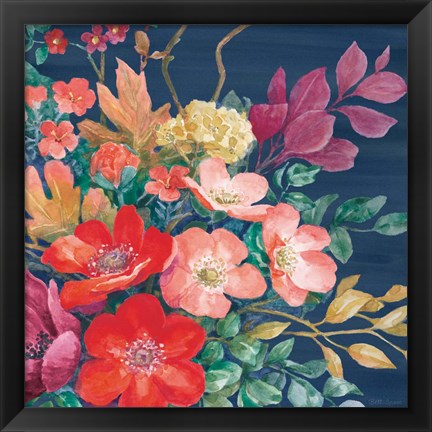 Framed Floral Drama VI Print