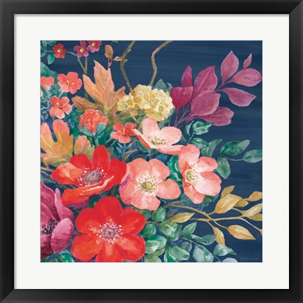 Framed Floral Drama VI Print