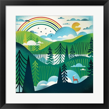 Framed Green Hills Print