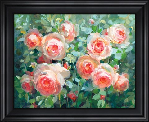 Framed English Roses Print