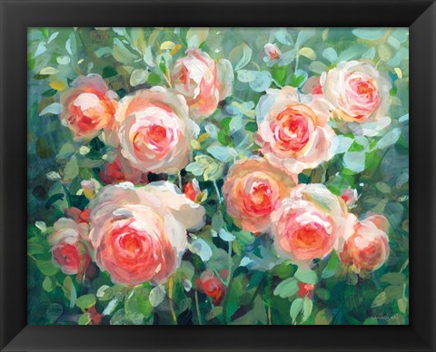 Framed English Roses Print