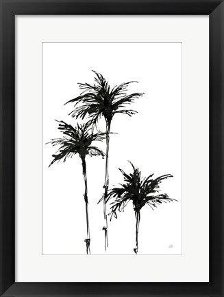 Framed Dark Palms II Print