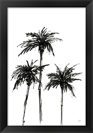 Framed Dark Palms I Print