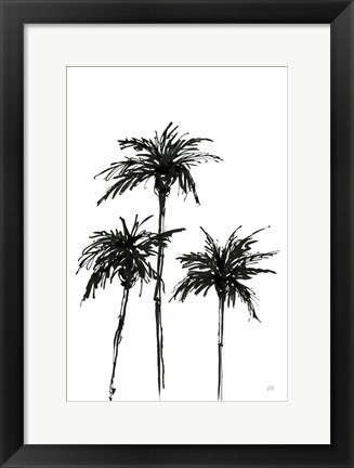 Framed Dark Palms I Print