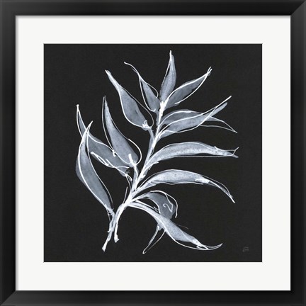 Framed White Fern I Print