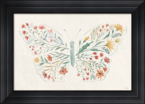Framed Wildflower Vibes Butterfly Print