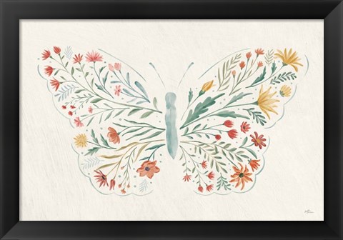 Framed Wildflower Vibes Butterfly Print