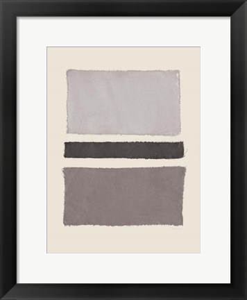 Framed Painted Weaving IV Neutral Print