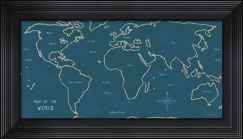 Framed Sketch Map II Blue Print