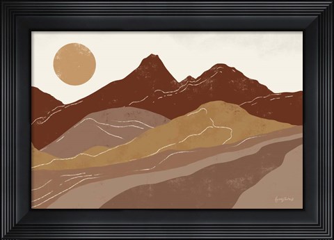 Framed Peru Trails Neutral Print