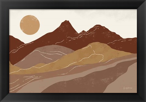 Framed Peru Trails Neutral Print