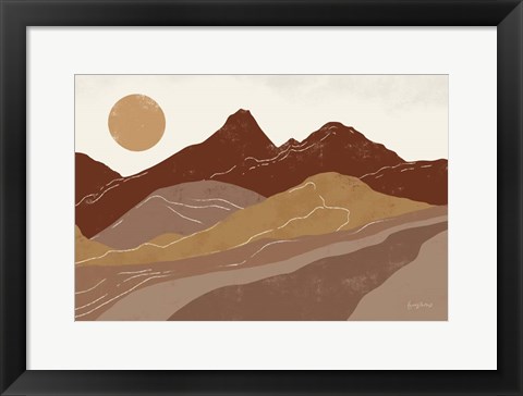 Framed Peru Trails Neutral Print