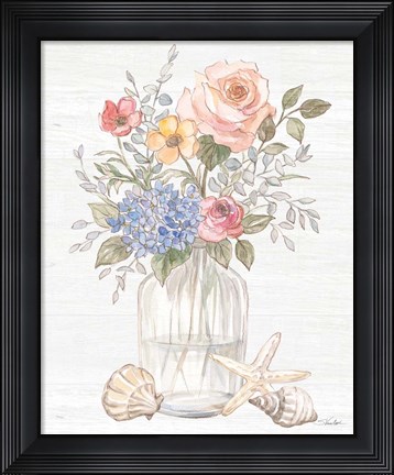 Framed Coastal Cottage V Print
