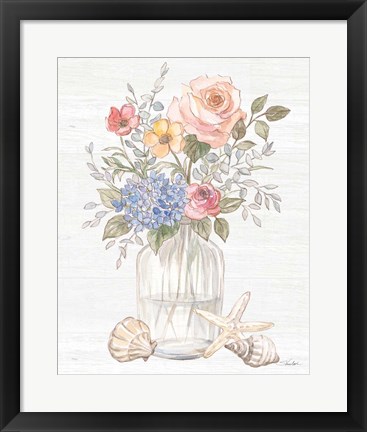 Framed Coastal Cottage V Print