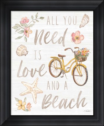 Framed Coastal Cottage VIII Print