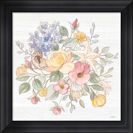 Framed Coastal Cottage VI Print