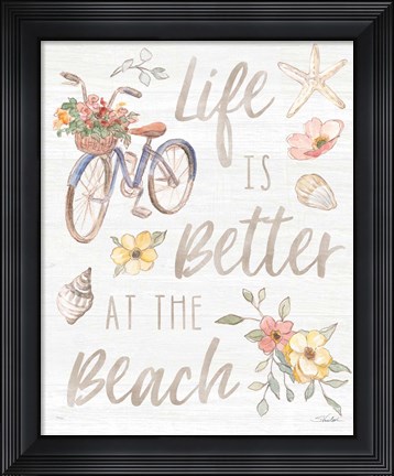 Framed Coastal Cottage IX Print