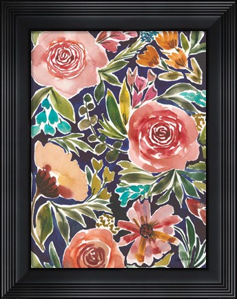Framed Flower Patch IV Print
