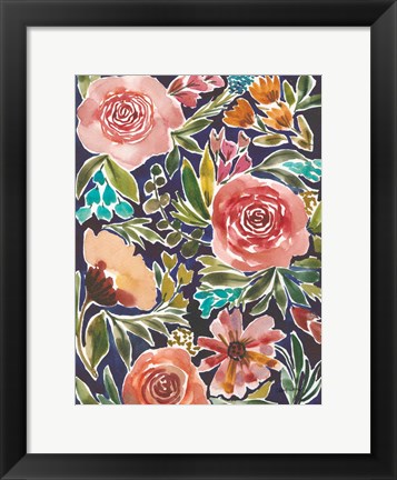Framed Flower Patch IV Print