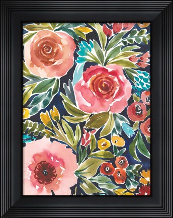 Framed Flower Patch II Print