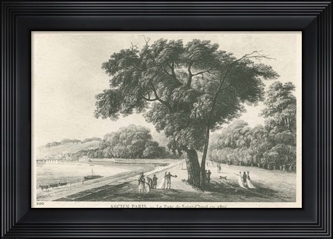 Framed Vintage Paris Postcard II Print
