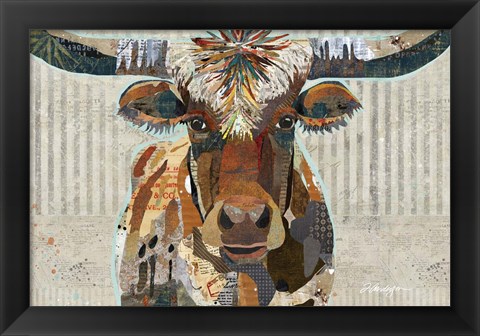 Framed Longhorn Print