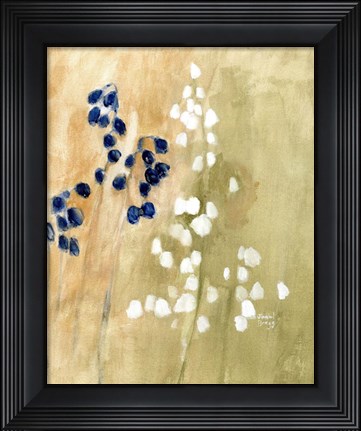 Framed Floral with Bluebells and Snowdrops No. 1 Print