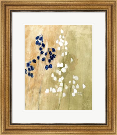 Framed Floral with Bluebells and Snowdrops No. 1 Print