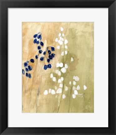 Framed Floral with Bluebells and Snowdrops No. 1 Print