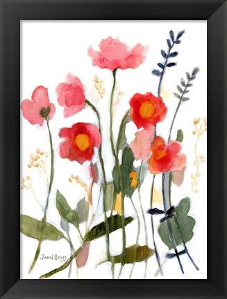 Framed Floral with Wild Roses No. 2 Print