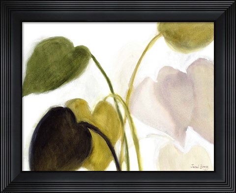 Framed Philodendron in Rosy Greens No. 1 Print