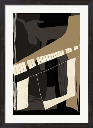 Framed Goat Plays The Piano Print