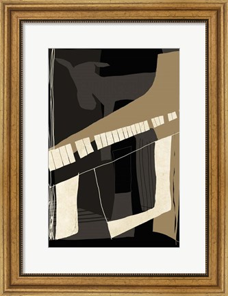 Framed Goat Plays The Piano Print