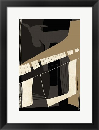 Framed Goat Plays The Piano Print