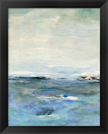 Framed Blue Horizon 1 Print