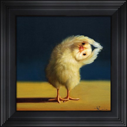 Framed Yoga Chick Half Moon Print