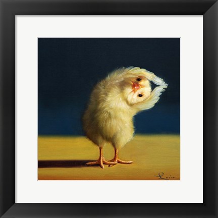 Framed Yoga Chick Half Moon Print