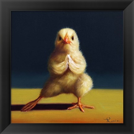 Framed Yoga Chick Side Lunge Print