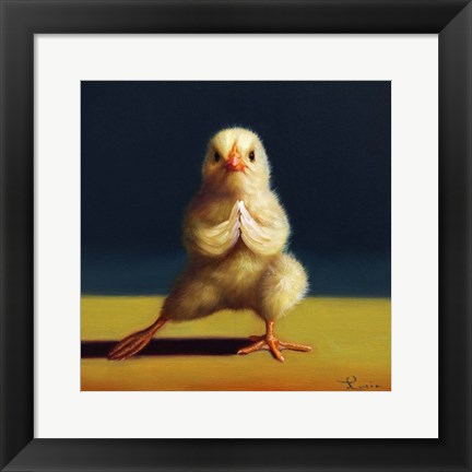 Framed Yoga Chick Side Lunge Print