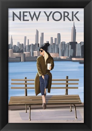 Framed Girl in New York II Print