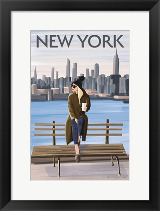 Framed Girl in New York II Print