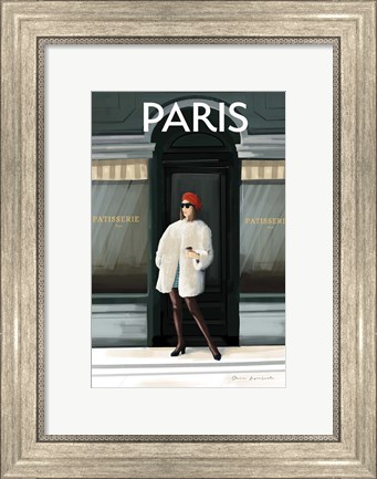 Framed Girl in Paris II Print