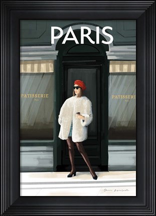 Framed Girl in Paris II Print
