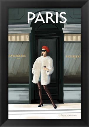 Framed Girl in Paris II Print